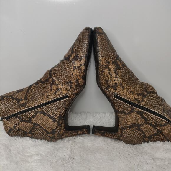New tan Free people snake skin slouchy bootie sz 38 7.5 - Picture 4 of 7